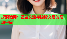 探索暗网：匿名交流与隐秘交易的理想平台