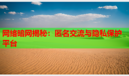 网络暗网揭秘：匿名交流与隐私保护平台