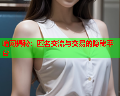 暗网揭秘：匿名交流与交易的隐秘平台