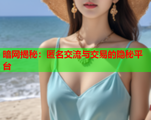 暗网揭秘：匿名交流与交易的隐秘平台