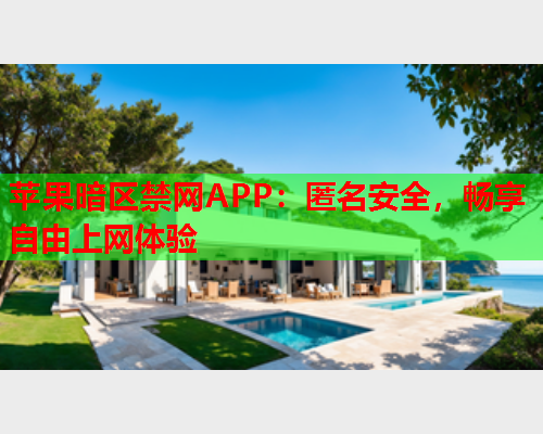苹果暗区禁网APP：匿名安全，畅享自由上网体验
